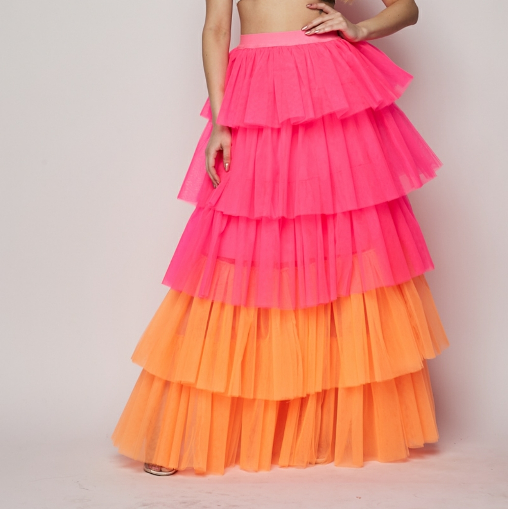 Omibre tulle skirt